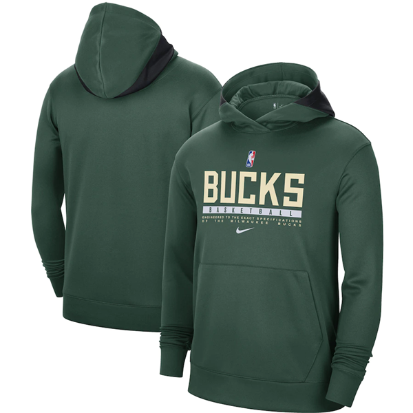 Men's Milwaukee Bucks 2021 Green Pullover Hoodie